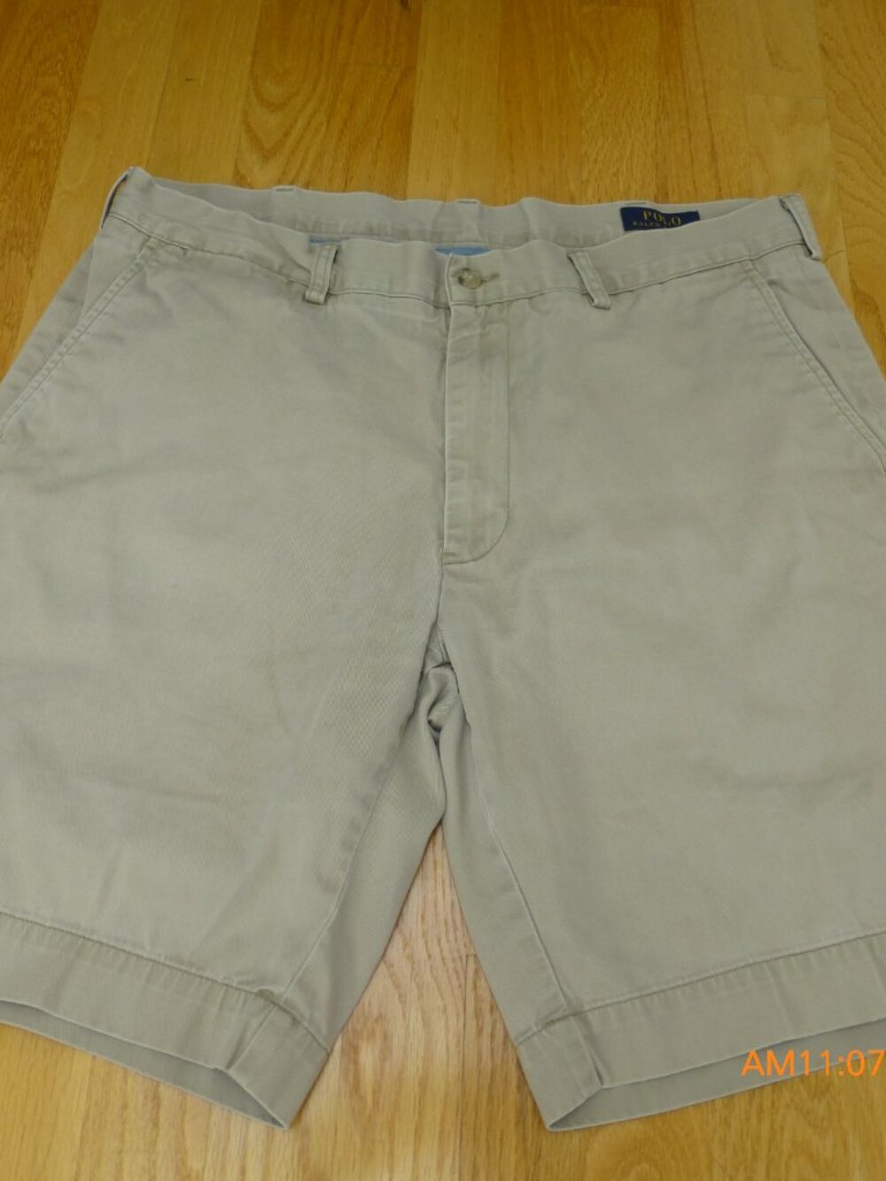 Polo Ralph Lauren Shorts Mens 36 Beige Classic Fit 9 Inch Inseam Khaki Chino